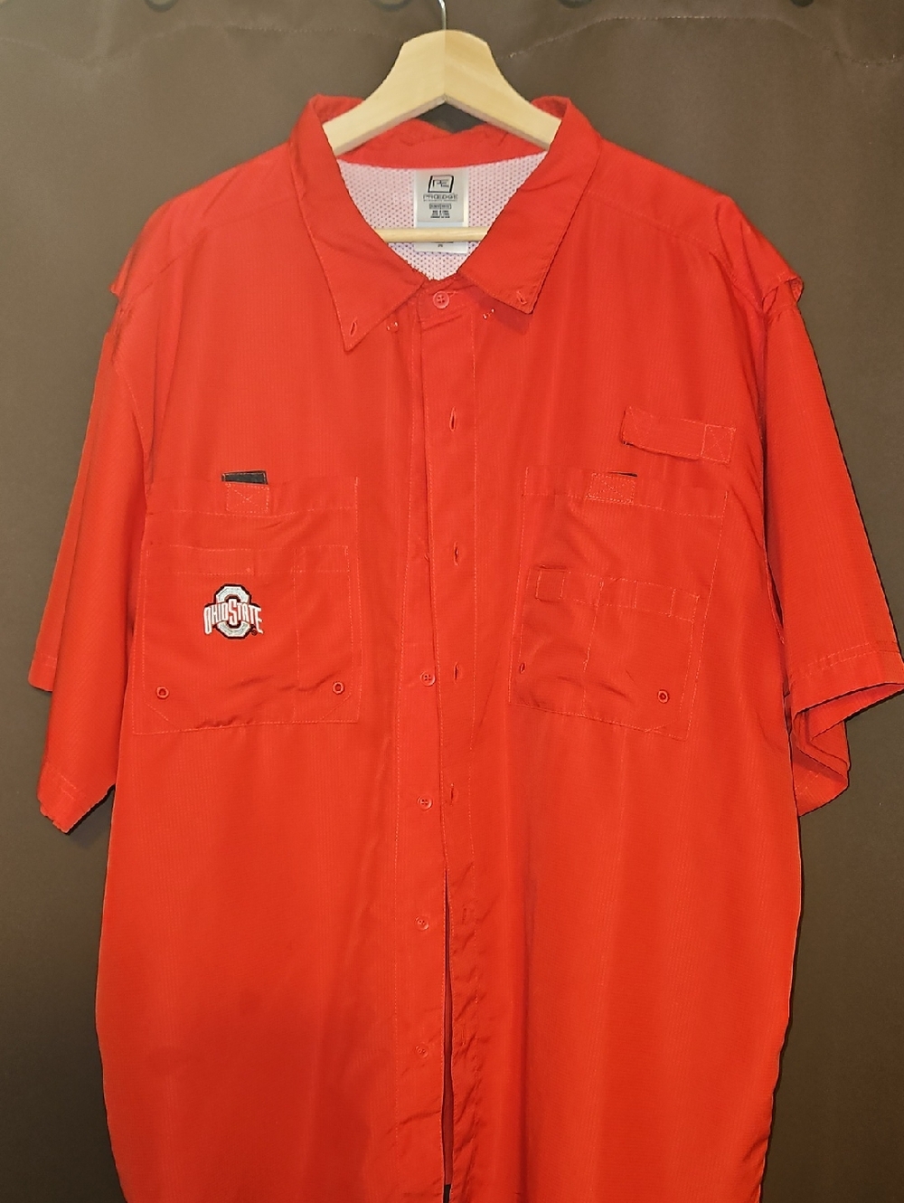 Ohio State Men's Short-Sleeve Button-Down Fishing Shirt